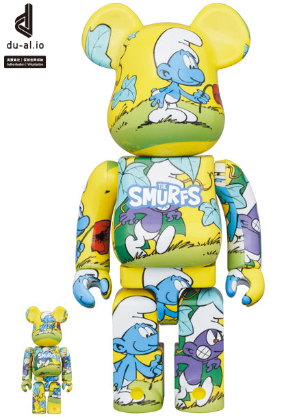 BE@RBRICK - The Smurfs The Purple Smurfs 100% u0026 400%