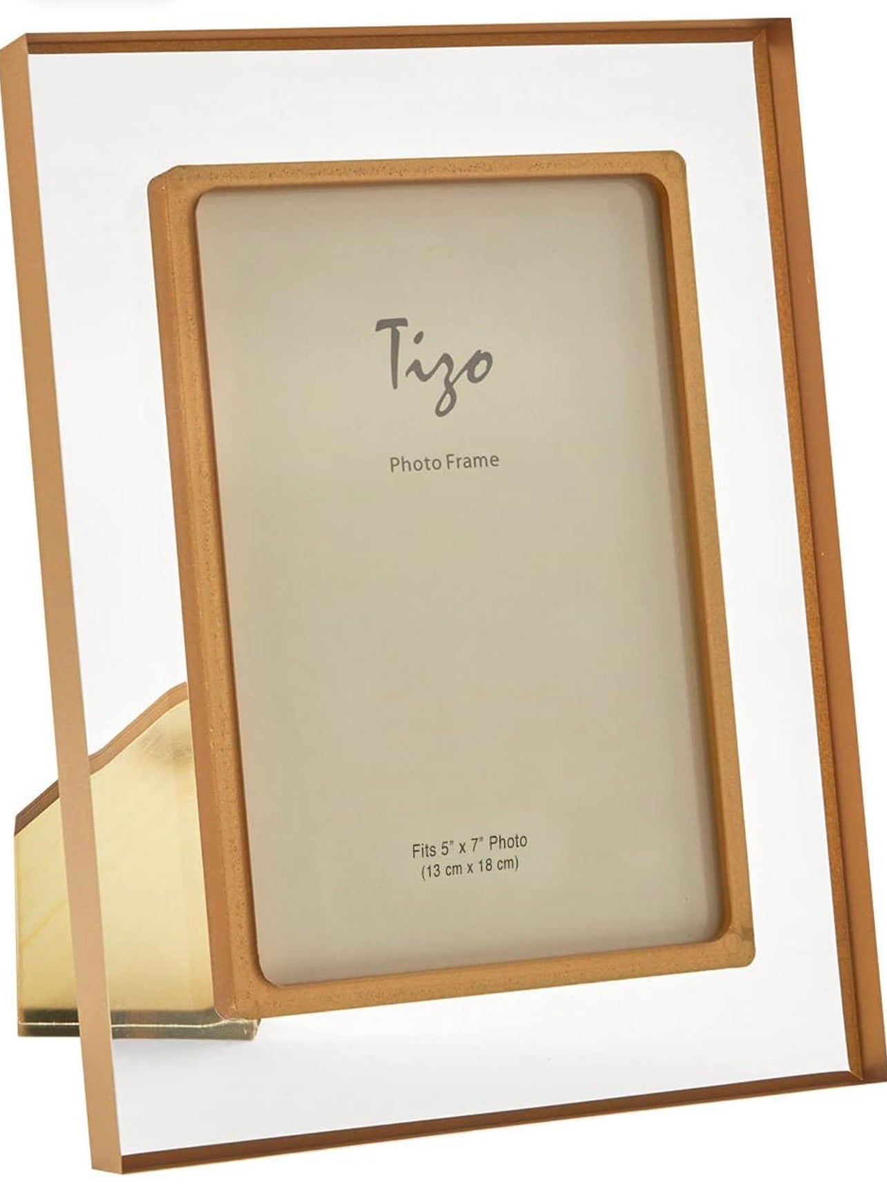 Lucite Frame Gold Border 5"× 7" Level