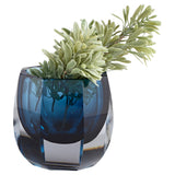 Azure Oppulence Vase | Blue & Clear – Small