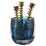 Azure Oppulence Vase Blue & Clear – Large