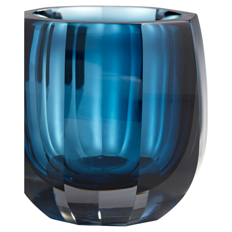 Azure Oppulence Vase Blue & Clear – Large