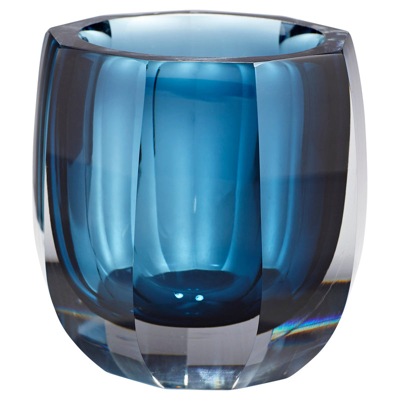 Azure Oppulence Vase Blue & Clear – Large