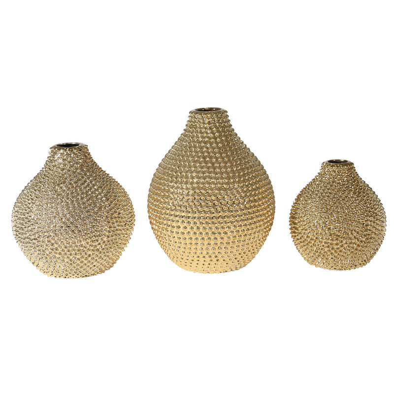 Gold Spiked Ceramic Vase