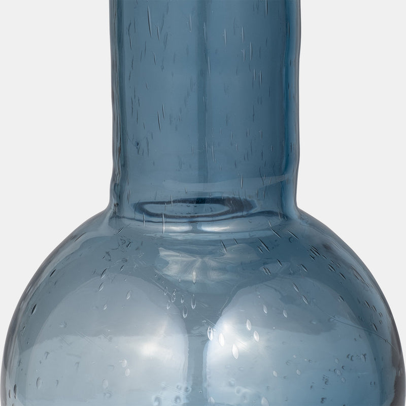 Glass, 20" Vase Blue