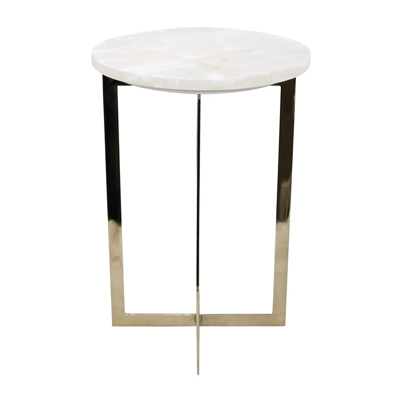 Selenite Top Accent Table