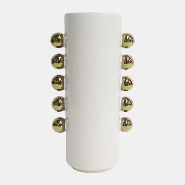 Ceramic Vase W/ Side Knobs 13"