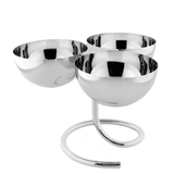 Rondelli Stainless Steel Triple Snack Holder