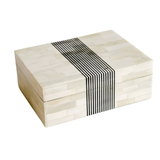 Bone Box With Black Lines