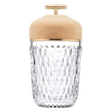 Folia Clear Crystal Portable LED Table Lamp – Light Wood