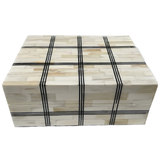 Bone Box With Black Grid