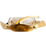 Gold Salad Bowl W/ Servers