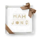 Mah Jong Cocktail Napkin Holder & Napkin Set