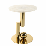 White Quartz Accent Table