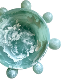 Large Teal Resin Bubble Bowl