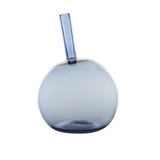 Steel Blue Large Round Glass Decanter