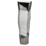Erosum Tall Porcelain Platinum Vase