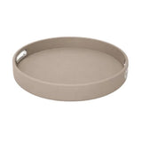 Round Design Tray with Chrome Handles Opso Gray