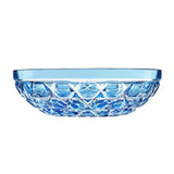 Royal Sky Blue Crystal Small Footed Bowl