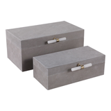 Gray Suede Boxes