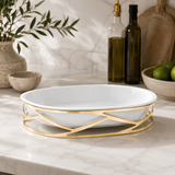 Gold-Plated Porcelain Serving Dishes