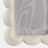 4x6" Puffy Squiggle Photo Frame, Ivory