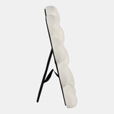 4x6" Puffy Squiggle Oval Photo Frame, Ivory