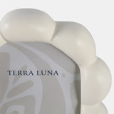 4x6" Puffy Squiggle Oval Photo Frame, Ivory