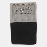 7" Popcorn Bucket, Silver/Gold