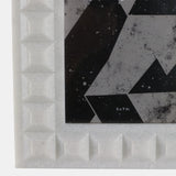 5x7" Block Border Quartz Resin Photo Frame, White