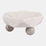 Marble Hexagon Bowl With Ball Feet