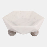 Marble Hexagon Bowl With Ball Feet