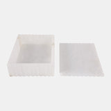 Ribbed Alabaster Box