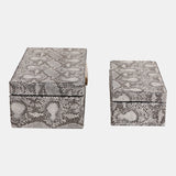 Shimmer Snakeskin Boxes