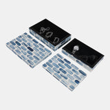 Resin Boxes With Oval Print