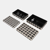 Etched Squares Resin Boxes