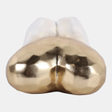 Hands Holding Heart, Gold/white