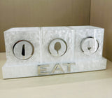 FORK, SPOON & KNIFE HOLDER White Marble