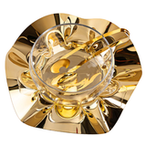 Gold Salad Bowl W/ Servers