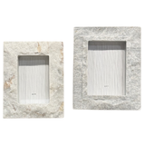 White Raw Stone Frame