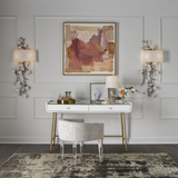 White Lacquer Vanity Desk