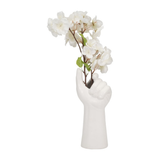 White Porcelain Hand Vase
