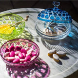 Royal Chartreuse Crystal Small Footed Bowl