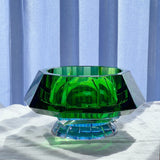 Lizzi Hand-Cut Crystal Bowl – Green