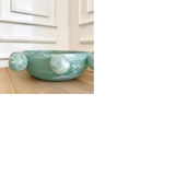 Large Teal Resin Bubble Bowl