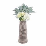 Ribbed Porcelain Vases