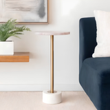 Pink Quartz Accent Table