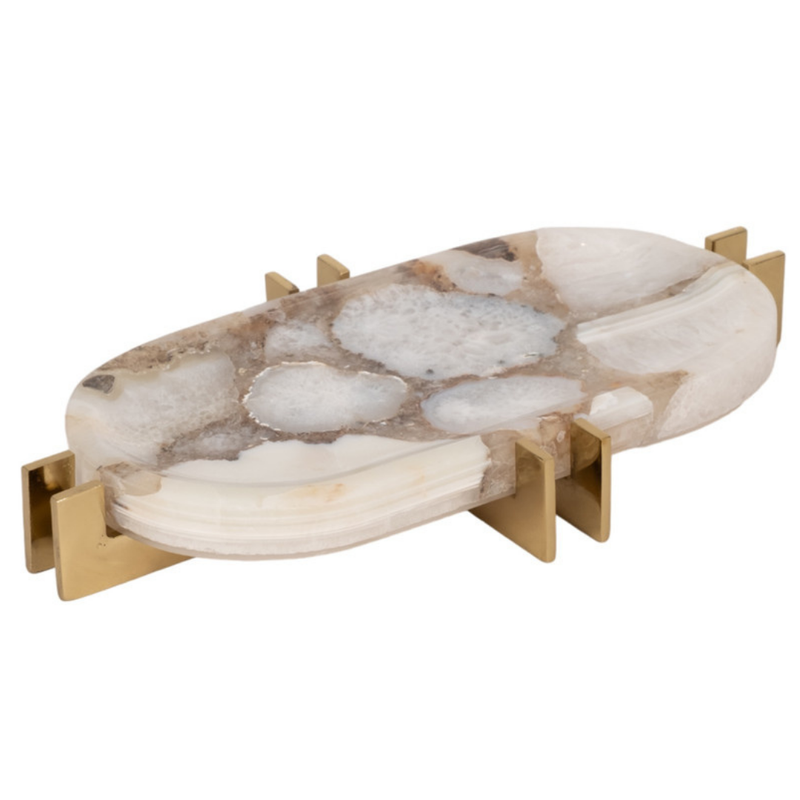 Agate and Brass Tray – Level