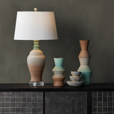 Happy 80's Brown & Pale Blue Vase