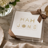 Mah Jong Cocktail Napkin Holder & Napkin Set