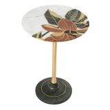 Roselle Stone Inlay Accent Table